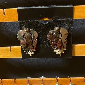 Gold elephant earrings